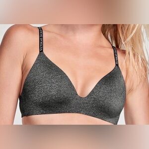 Victoria's Secret Charcoal gray  Wireless lightly lined T-shirt Bra  nwot  38DD